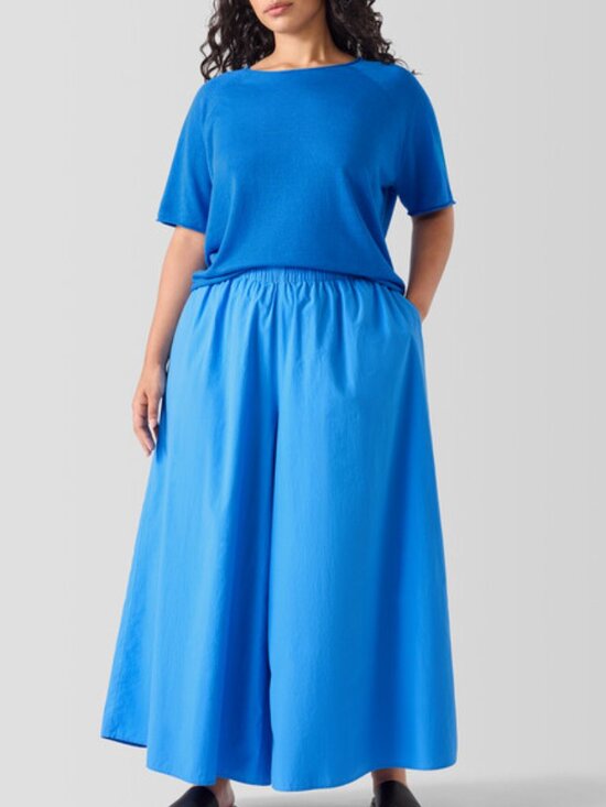 Eileen Fisher Pants - Eileen Fisher Organic Cotton Poplin Skirt Pant Set Linen Top XL Calypso Boho